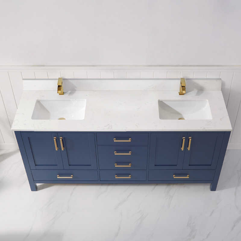 Everly Quinn Ryland 72'' Freestanding Double Bathroom Vanity with